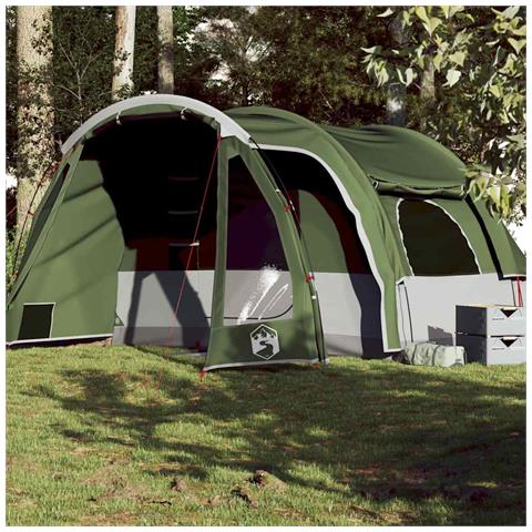 Tenda Familiare per 6 Persone Verde Impermeabile - Foto 1