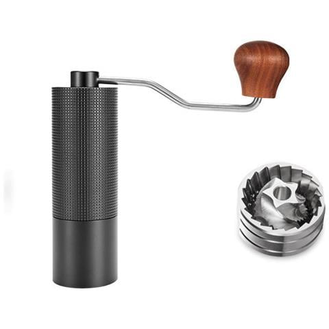 Macinacaffè Manuale Con Anima In Acciaio Cnc - Manico In Legno Nero Black - Foto 1