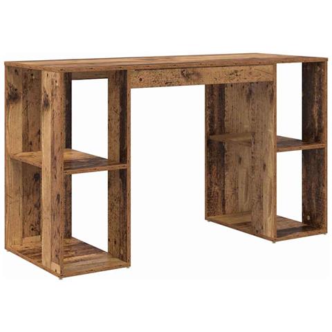 Scrivania Marrone Legno Vecchio Legno Massello di Recupero Standard - Foto 1