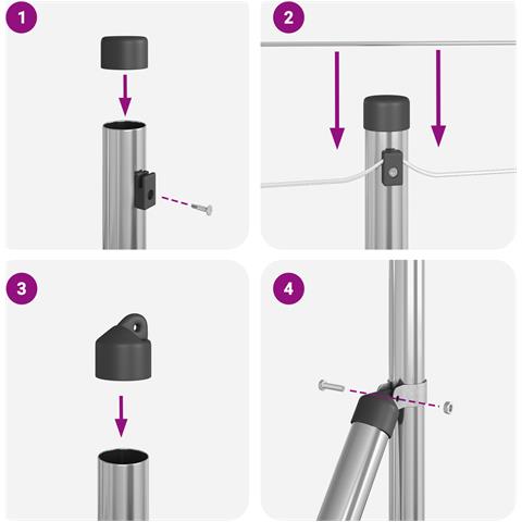 Recinzione in rete metallica con 13 picchetti 0.6x25 m Acciaio zincato - Foto 9