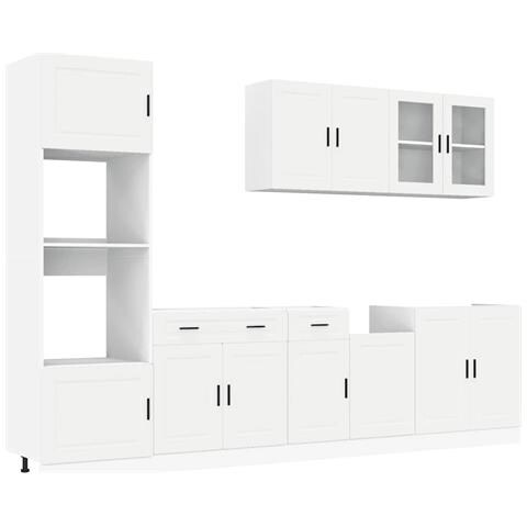 Set Mobili da Cucina 7 pz Kalmar Bianco Legno Multistrato - Foto 1