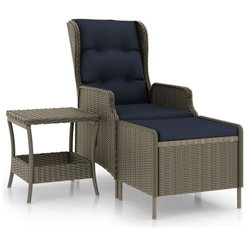 Lusso Casadino -  Set Divani Da Giardino 2 Pz Con Cuscini In Polyrattan Marrone - Foto 1
