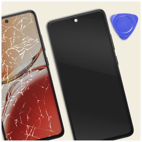 Schermo Completo Per Oppo Reno 12 Fs Pannello Lcd Con Telaio E Vetro, Nero - Foto 4