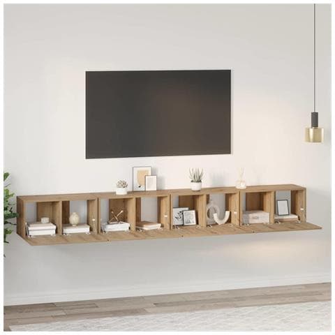 Set mobile TV 4 pcs rovere artigianale 60 x 30 x 30 cm - Foto 2