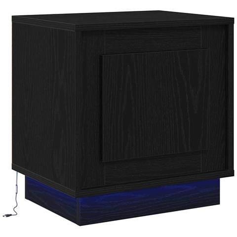 Armadio da Notte con Nero 44 x 34.5 x 45 cm Legno multistrato - Foto 1