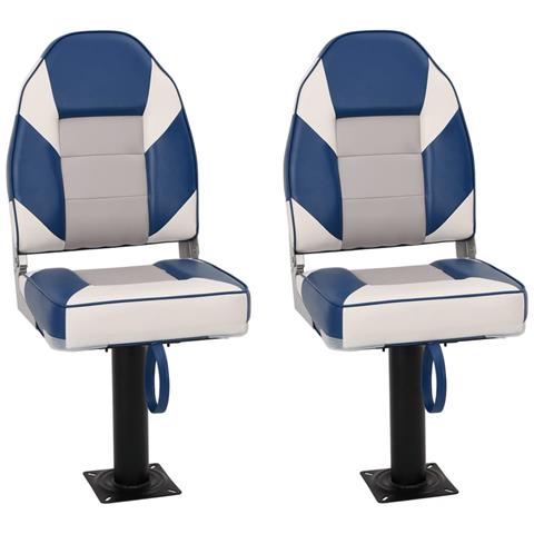 Set Sedile da Barca Pieghevole 4 pz con Schienale Alto - Foto 1