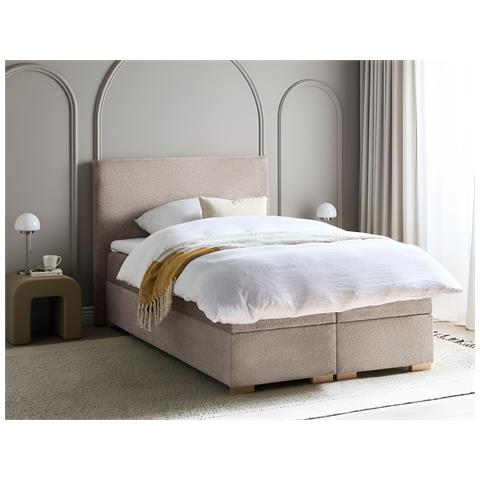 Divano Letto Con Contenitore Tessuto Major 120 X 200 Cm Tortora - Foto 1