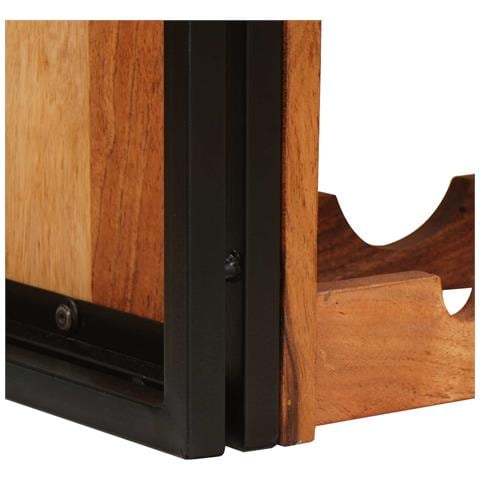 Portabottiglie 100 x 45 x 33 cm Legno di Acacia Massello - Foto 9