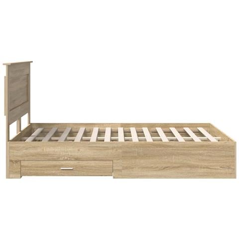 Struttura del letto con cassetto con testiera Legno multistrato - Foto 9