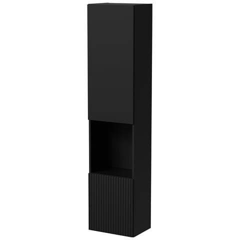 Mobile Espositore Botte - Vetrina 4 Ripiani, 39.9x29.8x180h Cm Nero Antracite - Foto 1