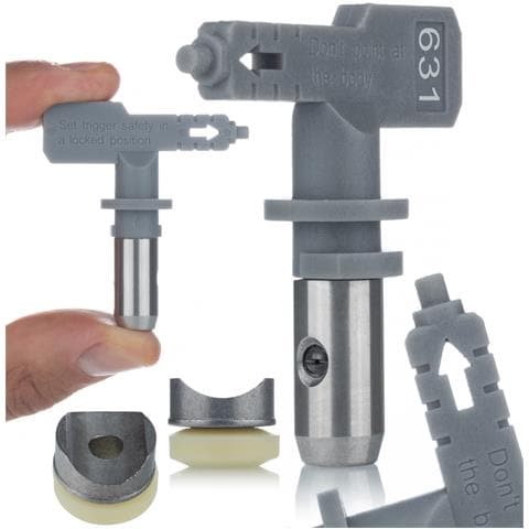 Ugello Di Spruzzatura Hi-flow 631 - Larghezza 30 Cm | Compatibile Con Graco, Titan, Wagner | Per Vernici Multicolori, Elastomeri - Foto 1