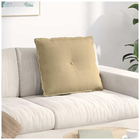 Cuscino per Schiena Grigio Verde 60 x 50 cm Tessuto in Cords - Foto 2