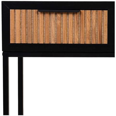 Mobile Ingresso Con Due Cassetti, Legno E Metallo, 120x40x69h Cm - Foto 7