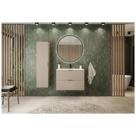 | Mobiletto - 80 cm | Beige opaco - tonalità cachemire | L /H /D 80/57/46 cm | Mobili da bagno, mobili da bagno, mobiletti da bagno - Foto 2