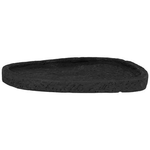 Vassoio Decorativo In Cemento Nero 26,5x26x2 Cm - Foto 1