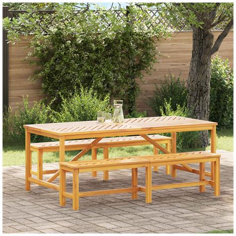 Set da Pranzo per Giardino 3 pcs Marrone - Foto 2