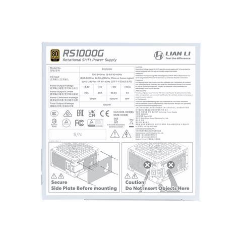 RS1000G alimentatore per computer 1000 W 20+4 pin ATX ATX Bianco - Foto 7