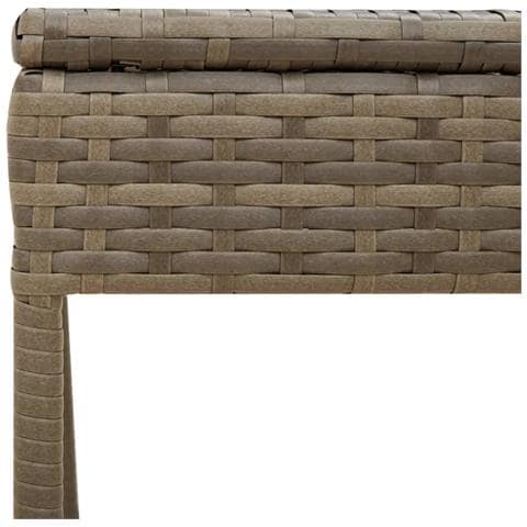 Lettino prendisole con tettuccio e Tavolino in Polyrattan Grigio - Foto 9