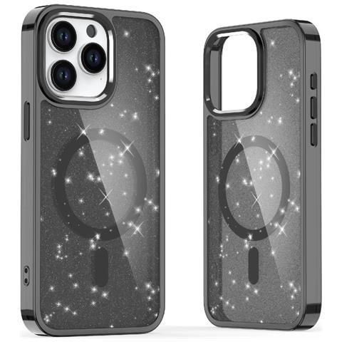 Custodia Magsafe Per Iphone 16 Pro - Nera Con Glitter - Foto 1