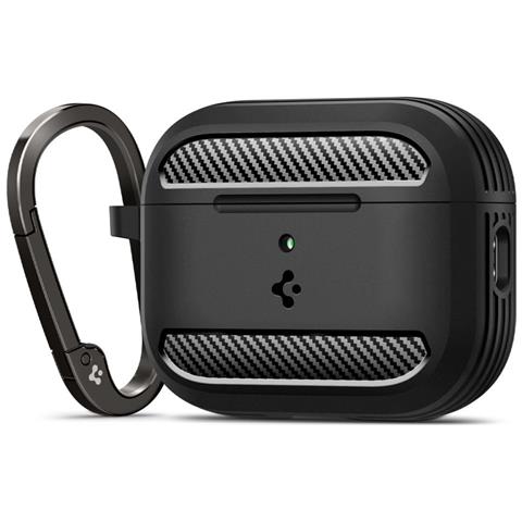 Custodia Per Airpods 3 Nera Opaca Spigen Rugged Armor - Foto 1