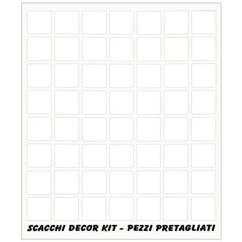 Adesivi Sticker Scacchi, Bianco, Tabella 20 x 24 cm - Foto 1