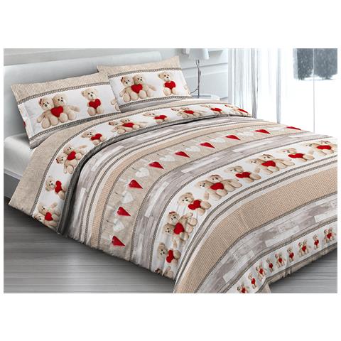 Copripiumino In 100% Cotone In Fantasia Sweet Orsetto Matrimoniale Sweet Orsetto - Foto 3