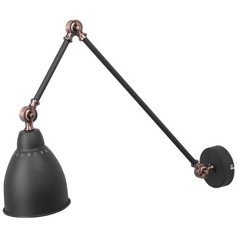 Lampada Da Muro In Metallo Color Nero-rame Mississippi L - Foto 17
