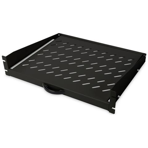 Ripiano Per Armadi Rack Estraibile 2u 367mm Per Montanti Frontali Digitus Nero - Foto 1