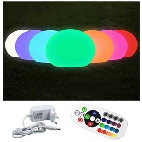 V-tac Vt-7809 Lampada Led Da Terra Mezza Sfera Light Ø50cm Multicolor Rgb Batteria Ricaricabile Ip54 Con Telecomando - Sku 40221 - Foto 4