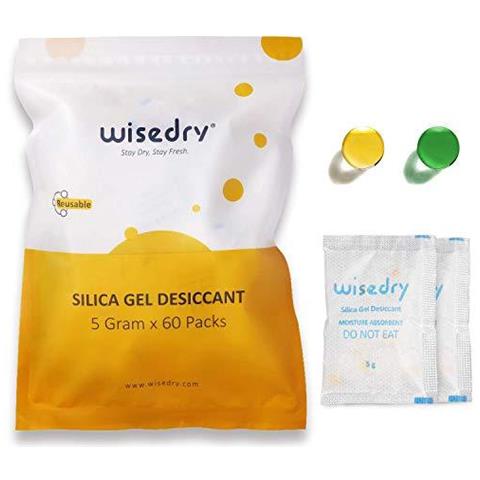 5 Grammi 60 Pacchi Del Gel Di Silice Bustine Bustine Di Essiccante Con Orange Perle Di Umidit Indicatore Di Umidit Assorbitore Per La Rimozione Air Dryer Umidit Commestibile Deumidificatore - Foto 1