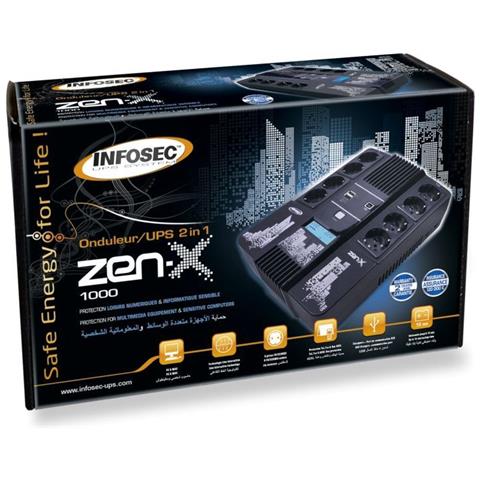 Gruppo di Continuità UPS 1000VA Line Interactive con AVR ICUZENX1000 - Foto 3