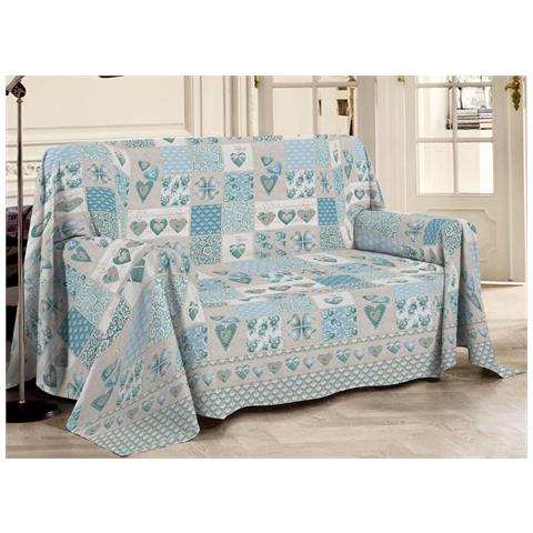 Telo Arredo Multiuso Linea Pensieri Delicati In 100% Cotone Disegno Primavera Matrimoniale Verde - Foto 9