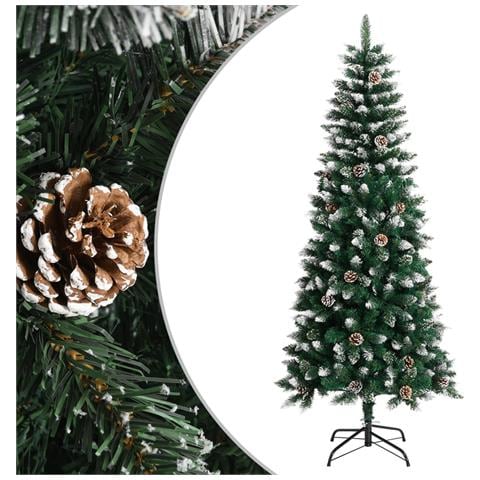 Albero Di Natale Artificiale Con Base Verde 180 Cm Pvc - Foto 1