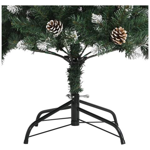 Albero Di Natale Artificiale Con Base Verde 180 Cm Pvc - Foto 9