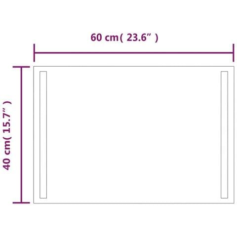 Specchio Da Bagno Con Luci Led 40x60 Cm - Foto 7