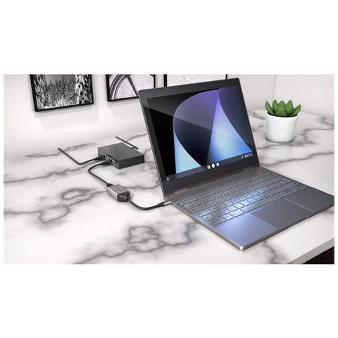 HD425B replicatore di porte e docking station per laptop USB 3.2 Gen 1 (3.1 Gen 1) Type-C Acciaio inox - Foto 2