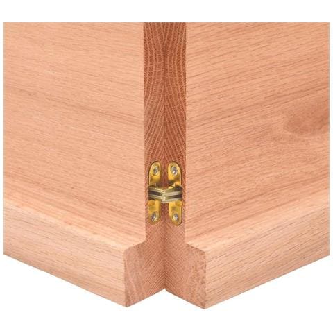 Ripiano Muro Marrone 180x50x (2-4) cm Massello Rovere Trattato - Foto 2