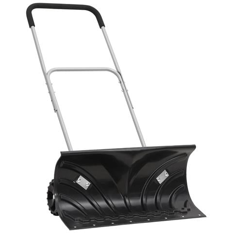 Pala da Neve con Manico Allungabile Nero 66cm Lama Acciaio - Foto 1