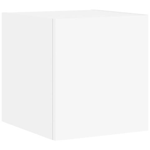 Mobile Tv A Parete Con Luci Led Bianco 30,5x35x30 Cm - Foto 3