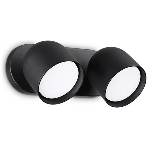 Applique Da Parete Contemporaneo Dodo Metallo Nero 2 Luci Gx53 15w 3000k Ip20 - Foto 1