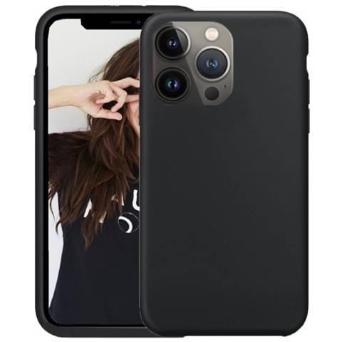 Cover Per Iphone 12 Pro Max Premium Silicone Microfibra, Nero - Foto 1