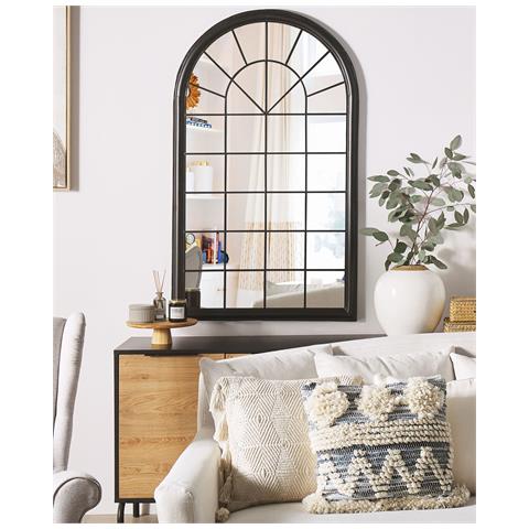 Specchio Trevol 77 Cm 130 Cm Metallo Nero - Foto 1