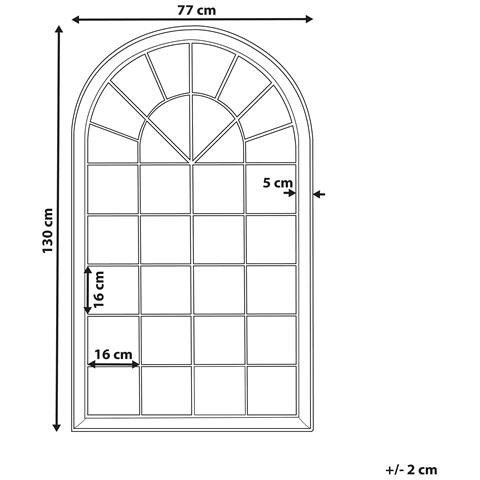 Specchio Trevol 77 Cm 130 Cm Metallo Nero - Foto 5