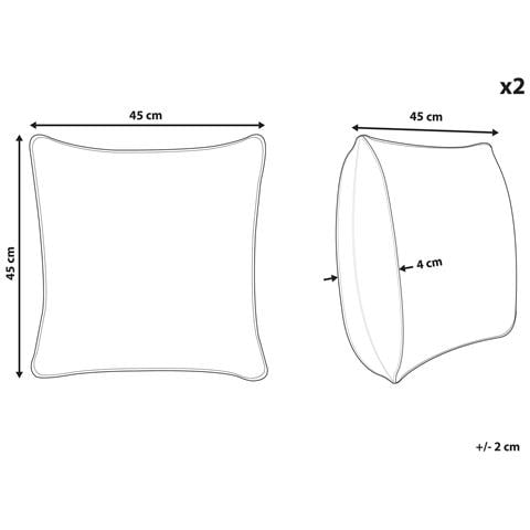 Set Di 2 Cuscini Kandiaro Cotone 45 X 45 Cm Multicolore Trama Floreale - Foto 14