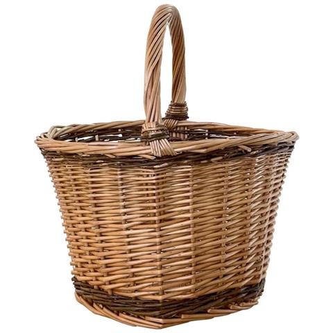 Cesto In Vimini Paniere Flavia Tondo Con Manico Cm 34 X H 26 - Foto 2