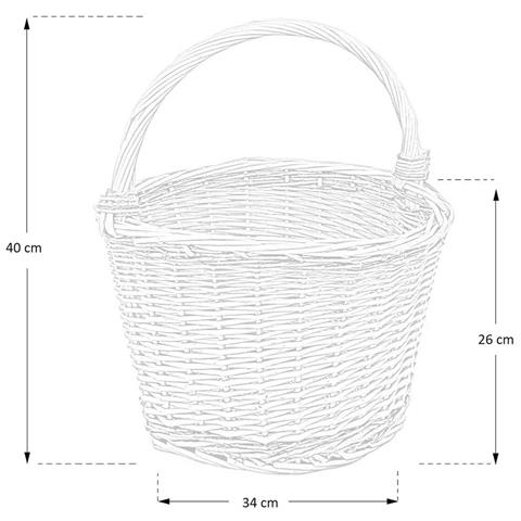 Cesto In Vimini Paniere Flavia Tondo Con Manico Cm 34 X H 26 - Foto 4