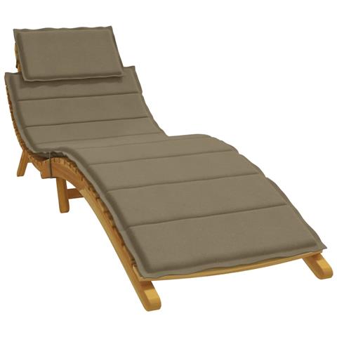 Cuscino Per Lettino Prendisole Tortora Mélange 186x58x3cm - Foto 1