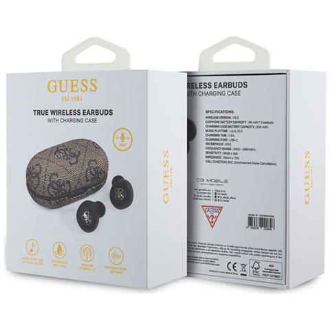 Auricolari Wireless Bluetooth 5.3 Enc Serie 4g Touch Custodia Ricarica, Marrone - Foto 3