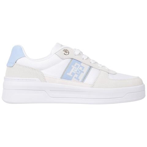 Sneaker With Webbing Sneakers Pelle Scarpe Donna Blu Eu 40, Fw0fw06950 C1z - Foto 1