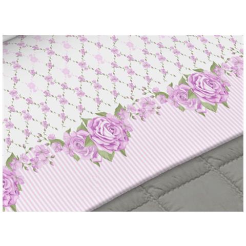 Completo Lenzuola Matrimoniale 100% Cotone Made Italy Disegno Classic Cn Matrimoniale Rosa - Foto 2